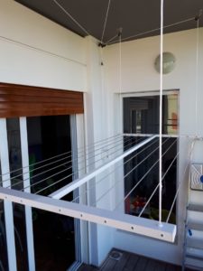 Compact Ceiling Drying Rack with Pulley System